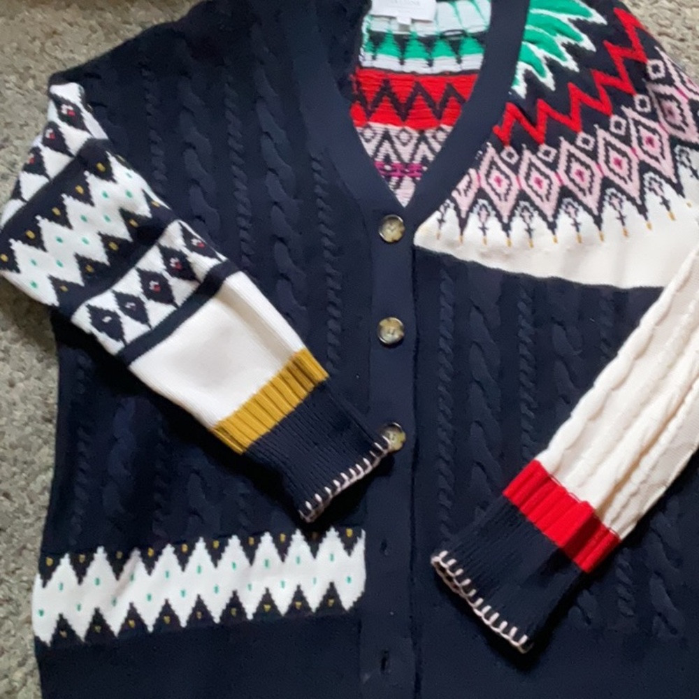 La Ligne Multicolor Patterned Cardigan